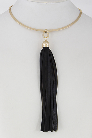 Solid Necklace With Large Tassel 6EAG1